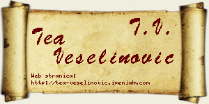 Tea Veselinović vizit kartica